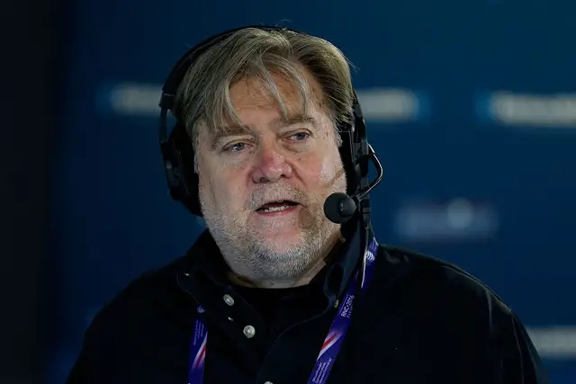 Steve Bannon while hosting Brietbart News Daily on SiriusXM during the 2016 Republican National Convention